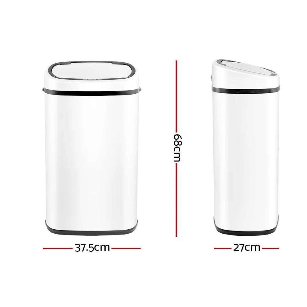 Sensor Bin 58L - White - Devanti
