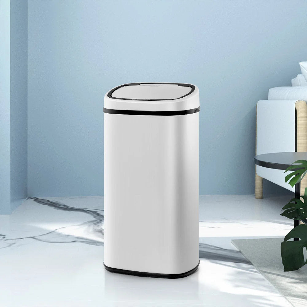 Sensor Bin 58L - White - Devanti