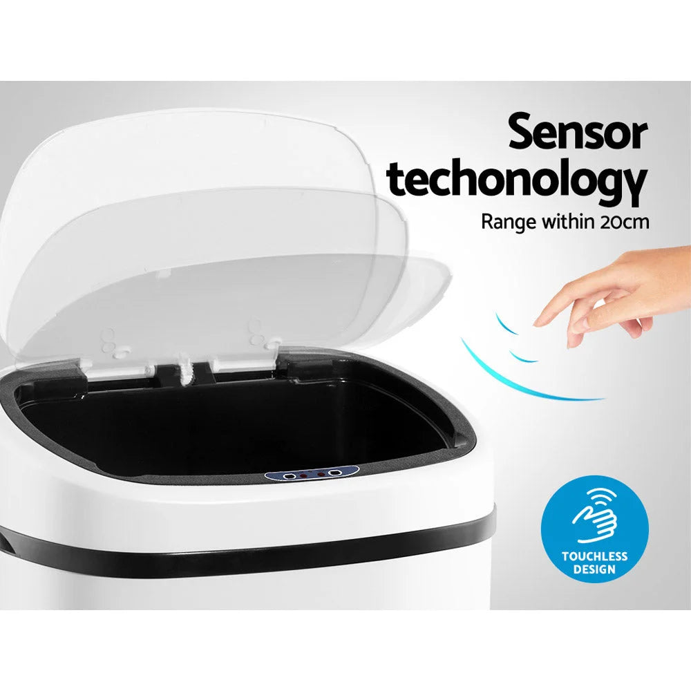 Sensor Bin 58L - White - Devanti