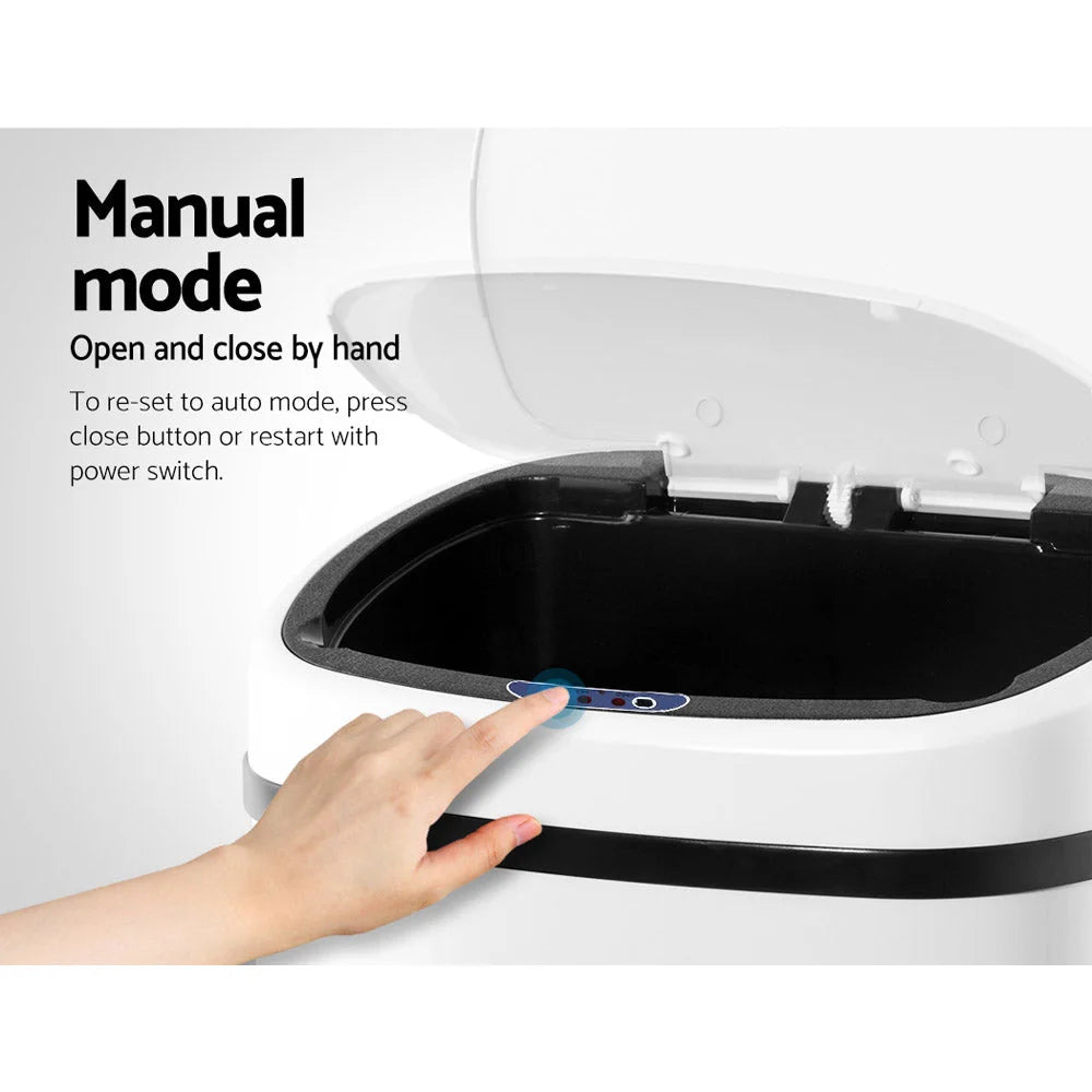 Sensor Bin 58L - White - Devanti