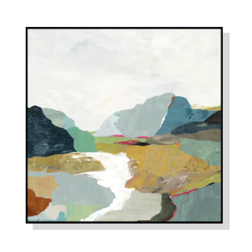 September Afternoon Wall Art Canvas 40cmx40cm Black Frame