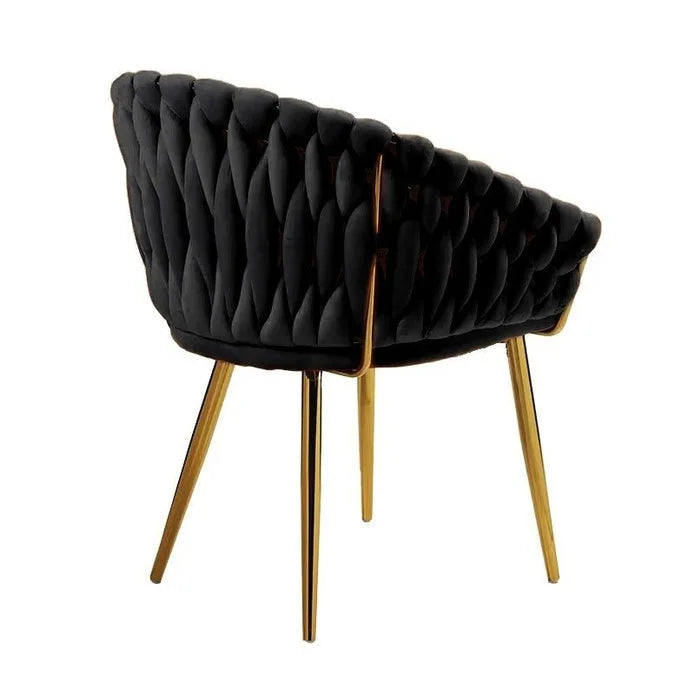 SERENITà Black Modern Velvet Dining Chairs Upholstered