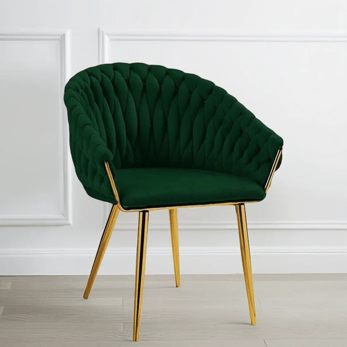 SERENITà Emerald Green Modern Velvet Dining Chairs