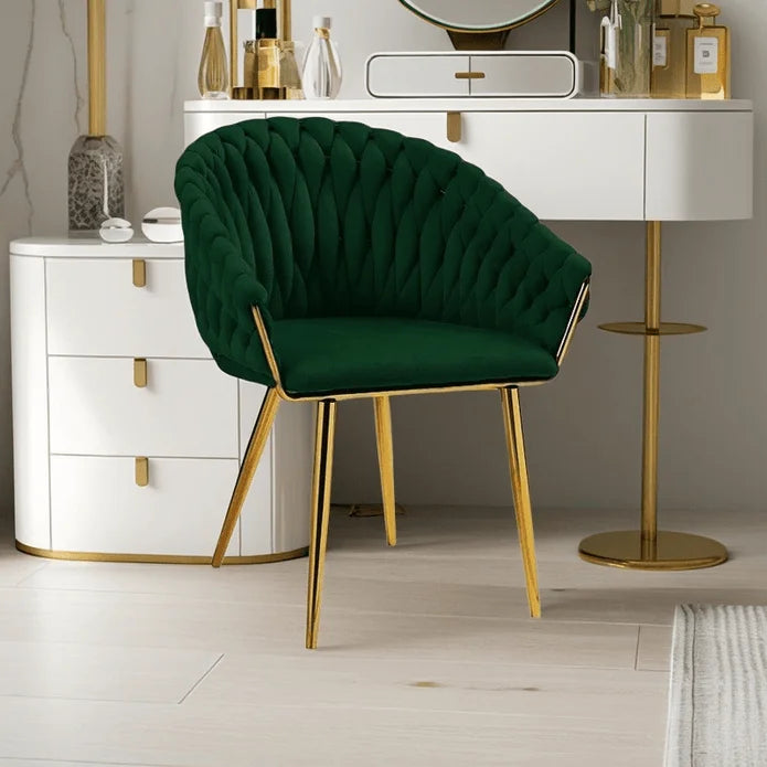 SERENITà Emerald Green Modern Velvet Dining Chairs