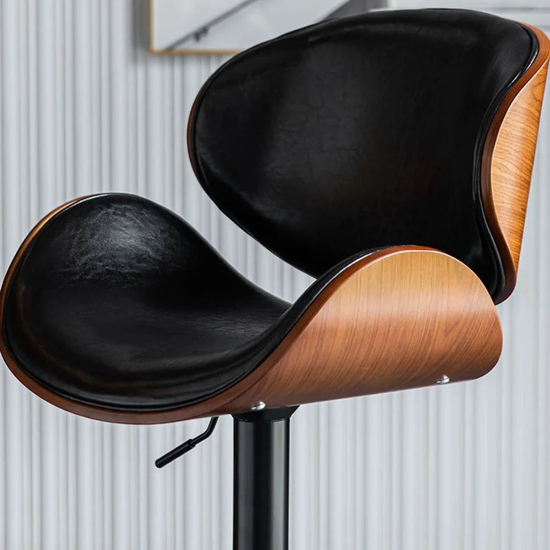 SERENITà European Black Modern Bar Stools Swivel Bar Stool