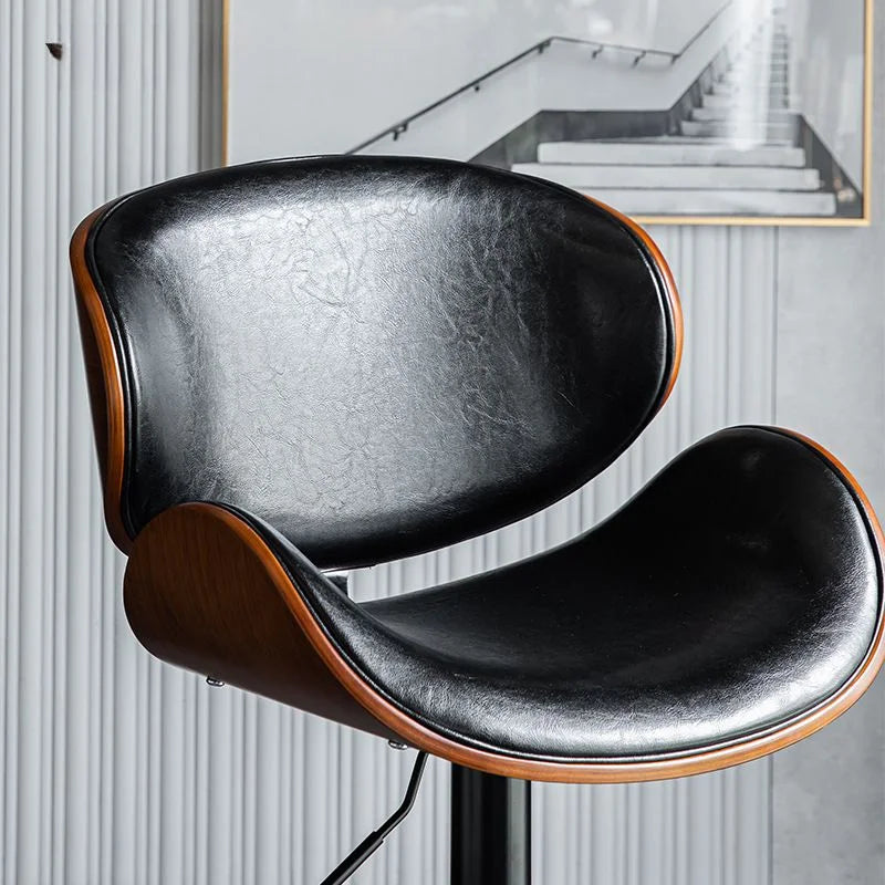 SERENITà European Black Modern Bar Stools Swivel Bar Stool