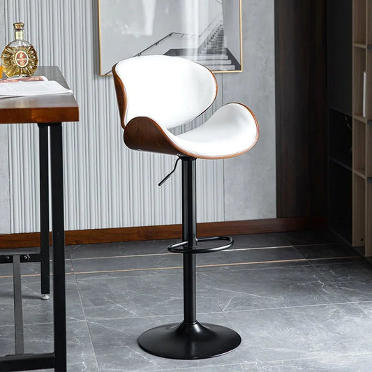 SERENITà European White Modern Bar Stools Swivel Bar Stool