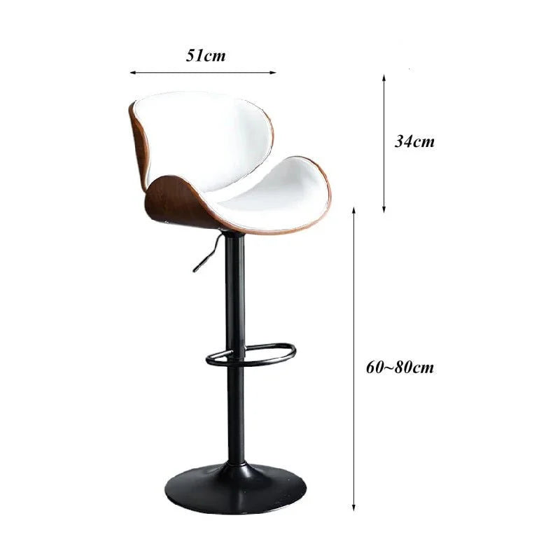 SERENITà European White Modern Bar Stools Swivel Bar Stool