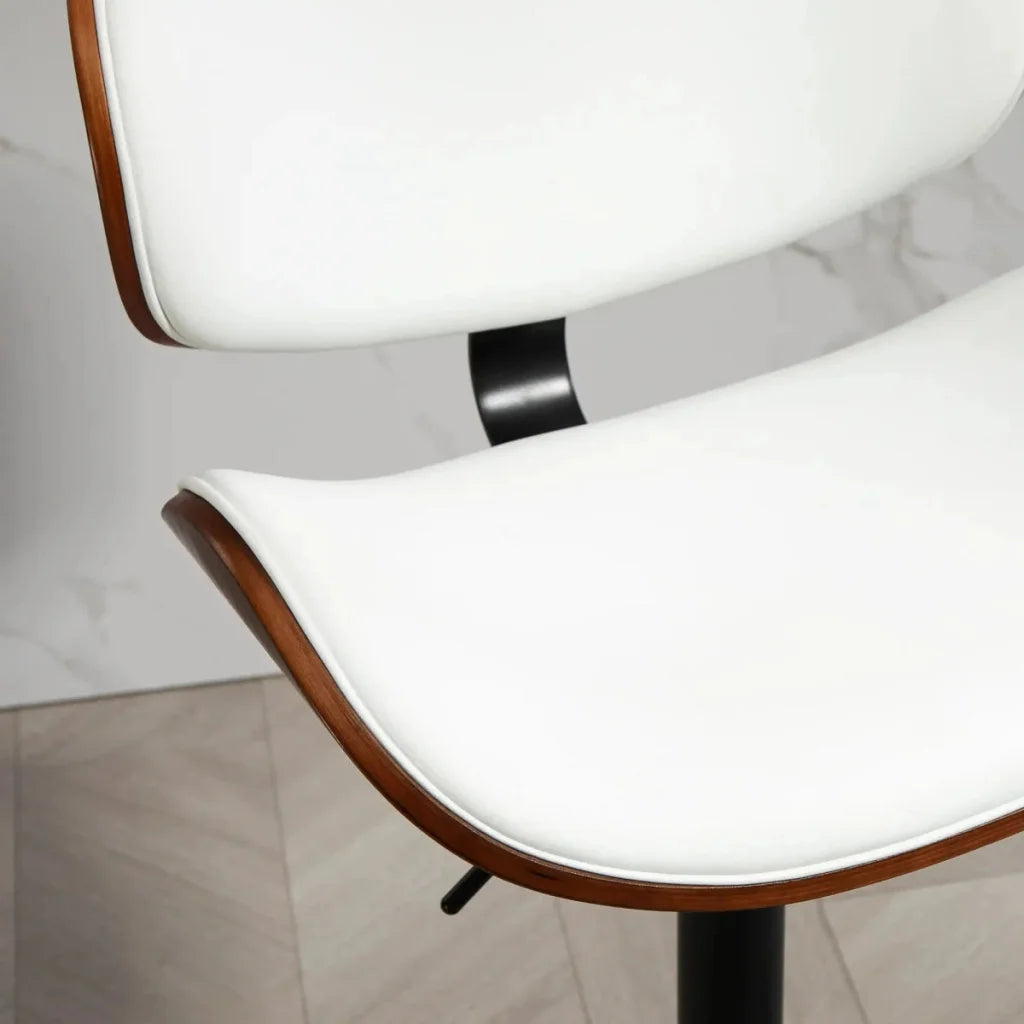 SERENITà European White Modern Bar Stools Swivel Bar Stool