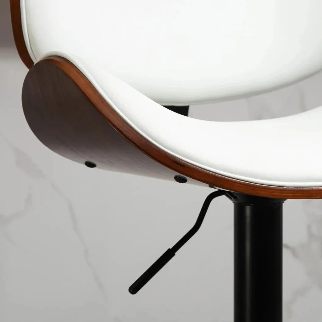 SERENITà European White Modern Bar Stools Swivel Bar Stool