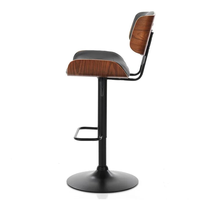 SERENITà European Wooden Black Modern Bar Stools Swivel Bar