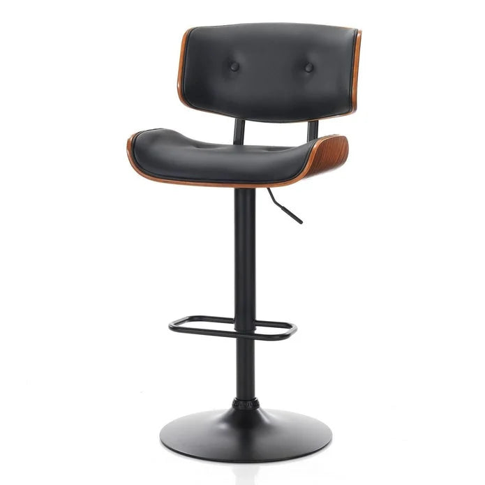 SERENITà European Wooden Black Modern Bar Stools Swivel Bar