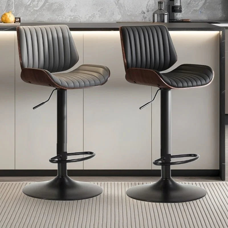 SERENITà European Wooden Modern Bar Stools Bistro Stool