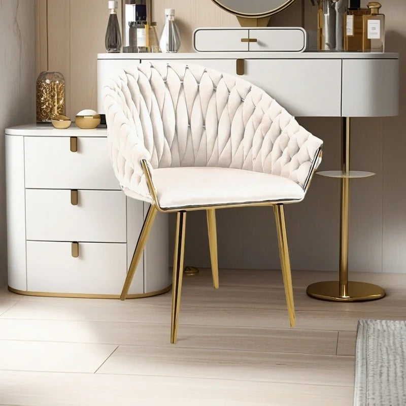 Metal 2 2ivory dining chair for dining room seating