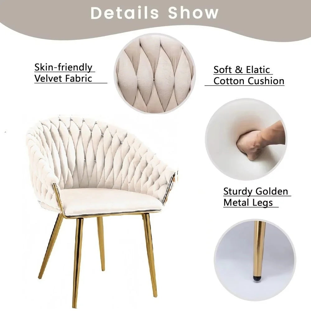 Metal 2 2ivory dining chair for household use