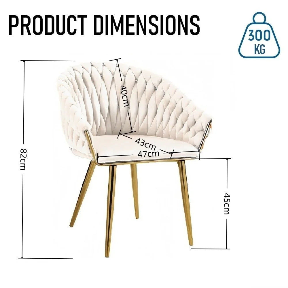 Dining chair with serenita ivory velvet chairs