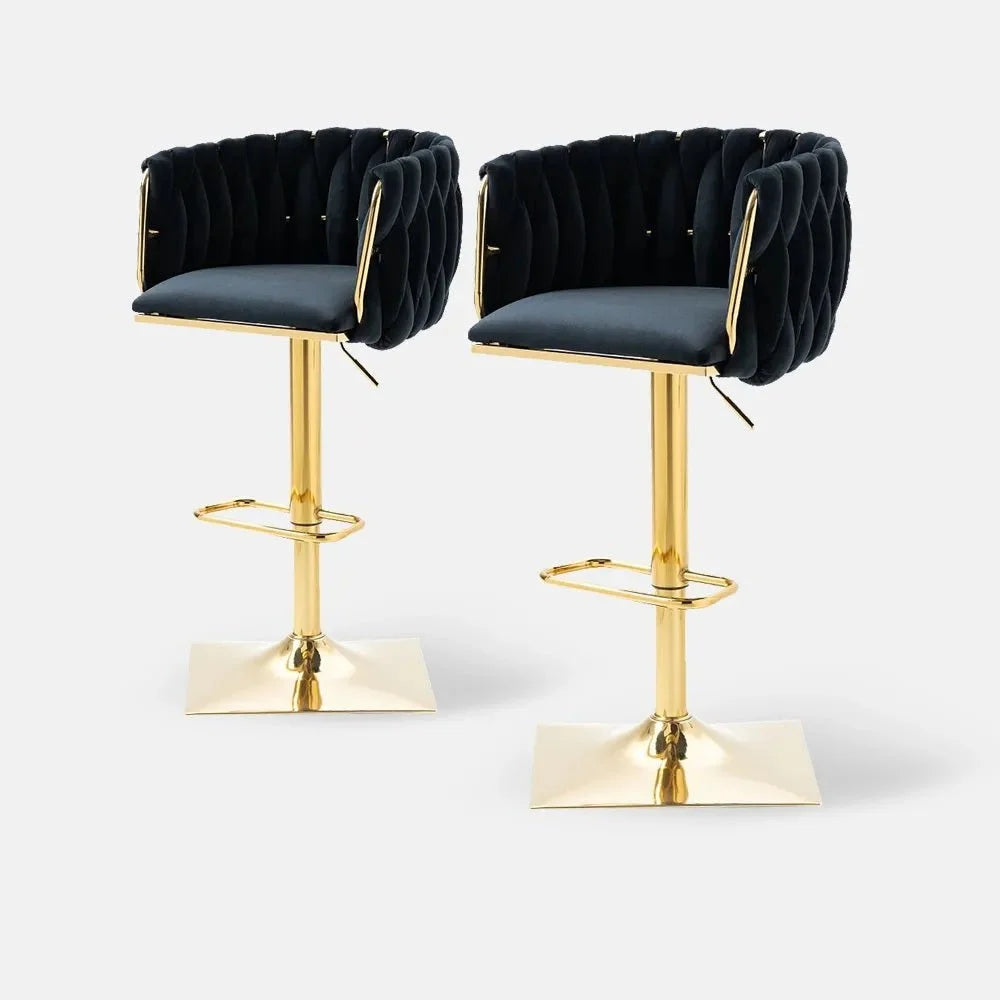 SERENITà Modern Velvet Breakfast Bar Stools Swivel