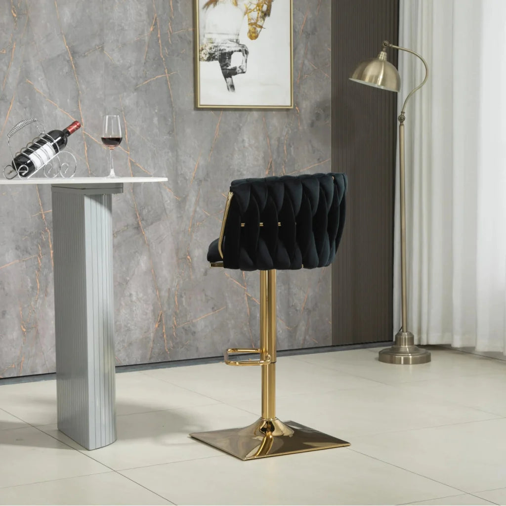 SERENITà Modern Velvet Breakfast Bar Stools Swivel