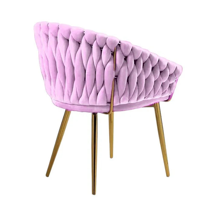 SERENITà Pink Modern Velvet Dining Chairs Upholstered