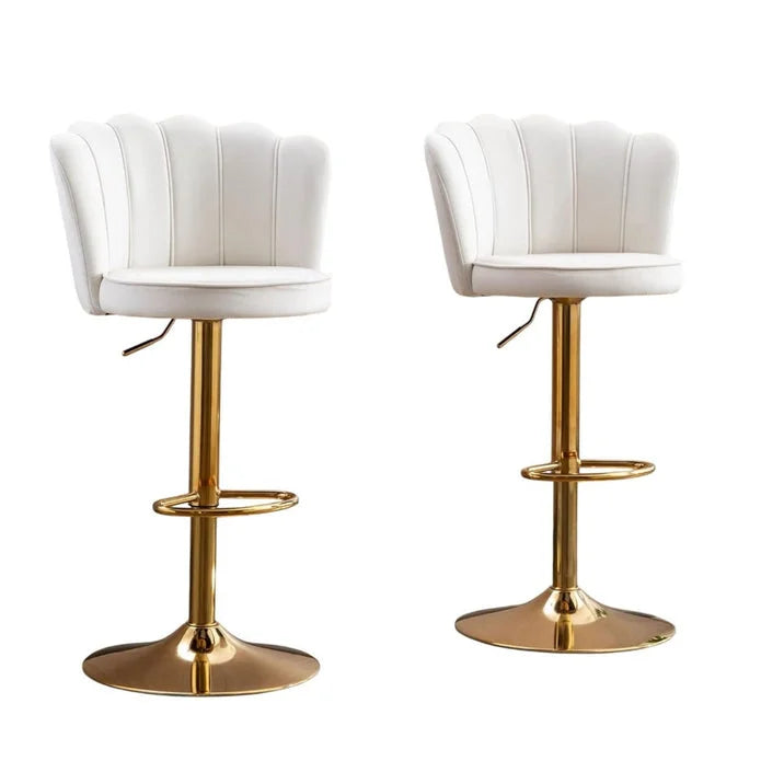 SERENITà Swivel Bar Stools Bar Height Set of 2 Adjustable