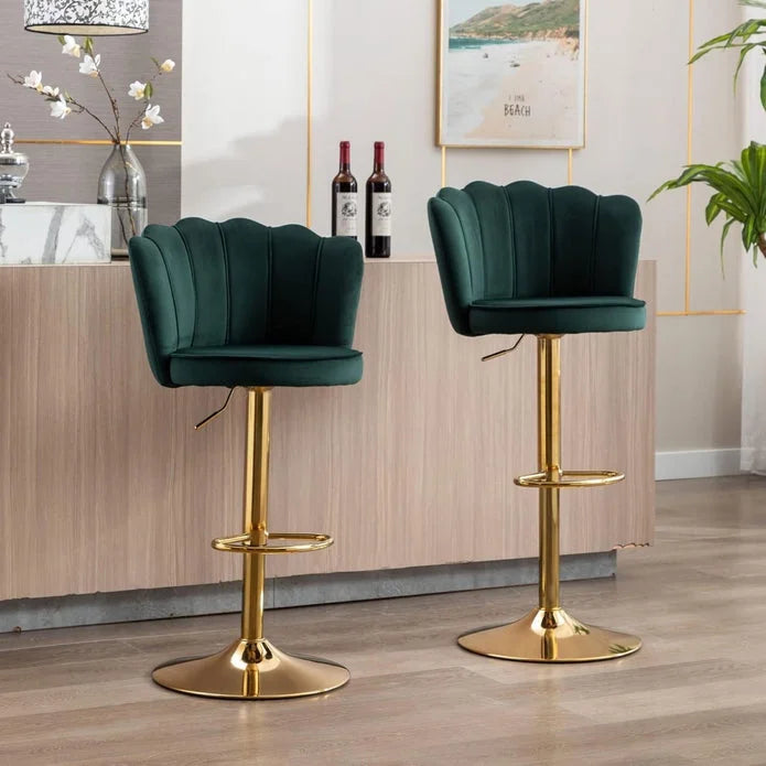 SERENIT Swivel Bar Stools Height Set of 2