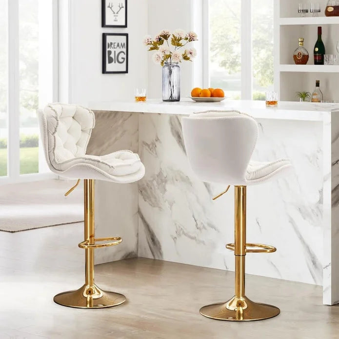 SERENITà Swivel Bar Stools Set of 2 Counter Height
