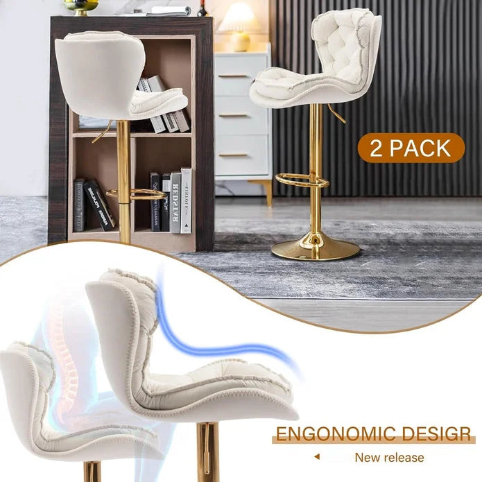 SERENITà Swivel Bar Stools Set of 2 Counter Height
