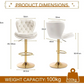 SERENITà Swivel Bar Stools Set of 2 Counter Height