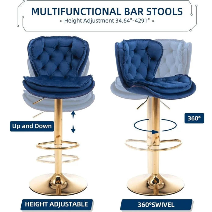 SERENITà Swivel Bar Stools Set of 2 Counter Height