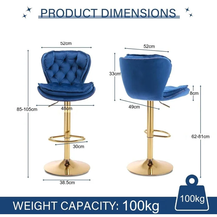SERENITà Swivel Bar Stools Set of 2 Counter Height