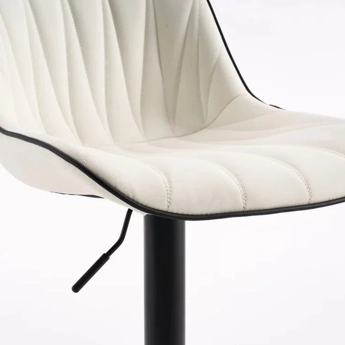 SERENITà White Modern Height Adjustable Swivel Bar Stools