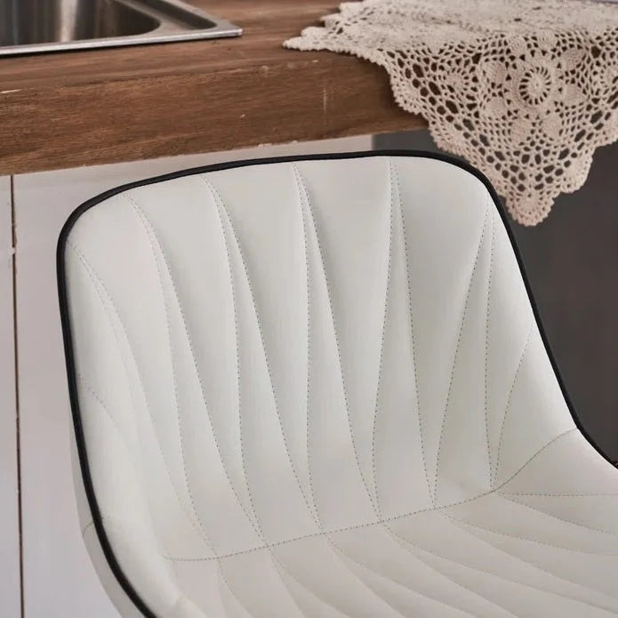 SERENITà White Modern Height Adjustable Swivel Bar Stools