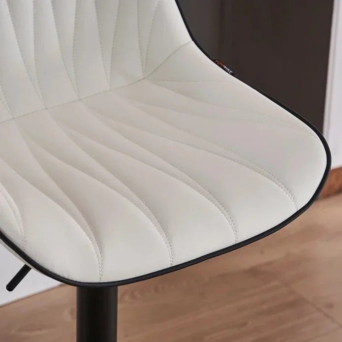 SERENITà White Modern Height Adjustable Swivel Bar Stools