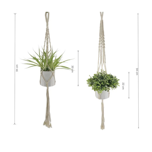 Set 2 Artificial Hanging Plant Assort 94cm - Home & Garden