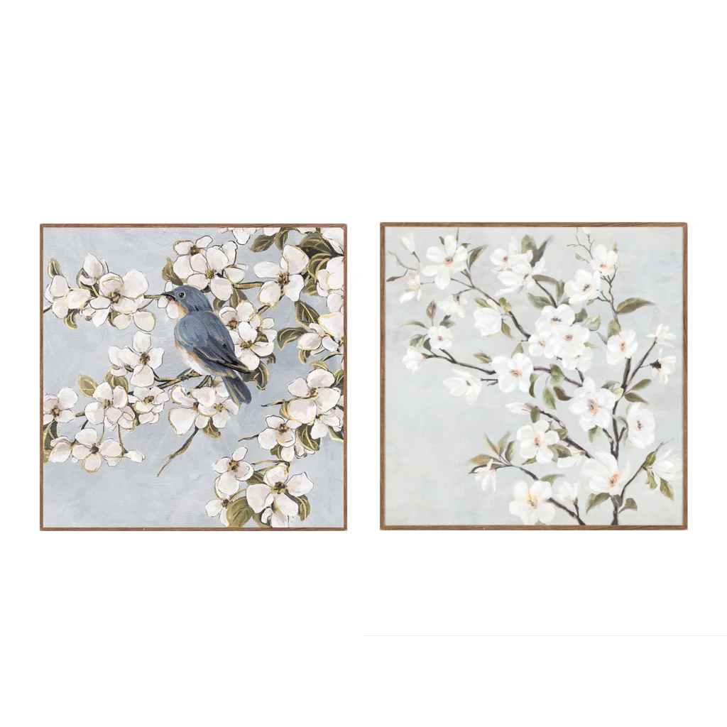 Set 2 Blossom Wall Art Assort 30cm - Home & Garden > Wall