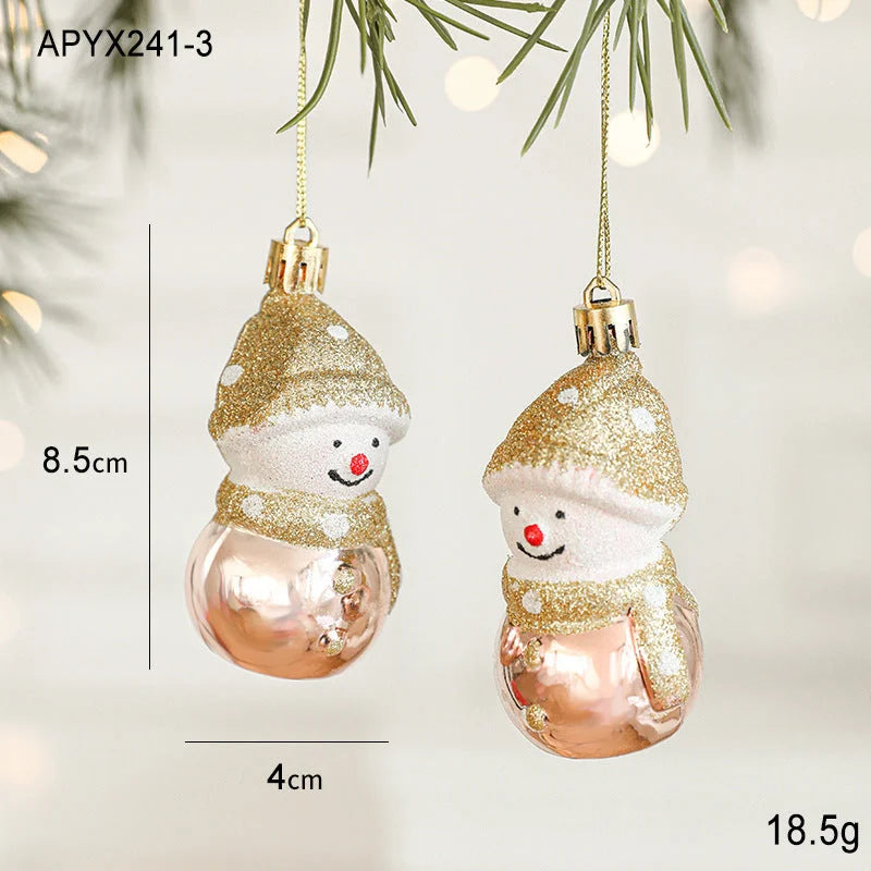 Set of 10 Christmas Ornaments -Gold & Rose Gold Holiday