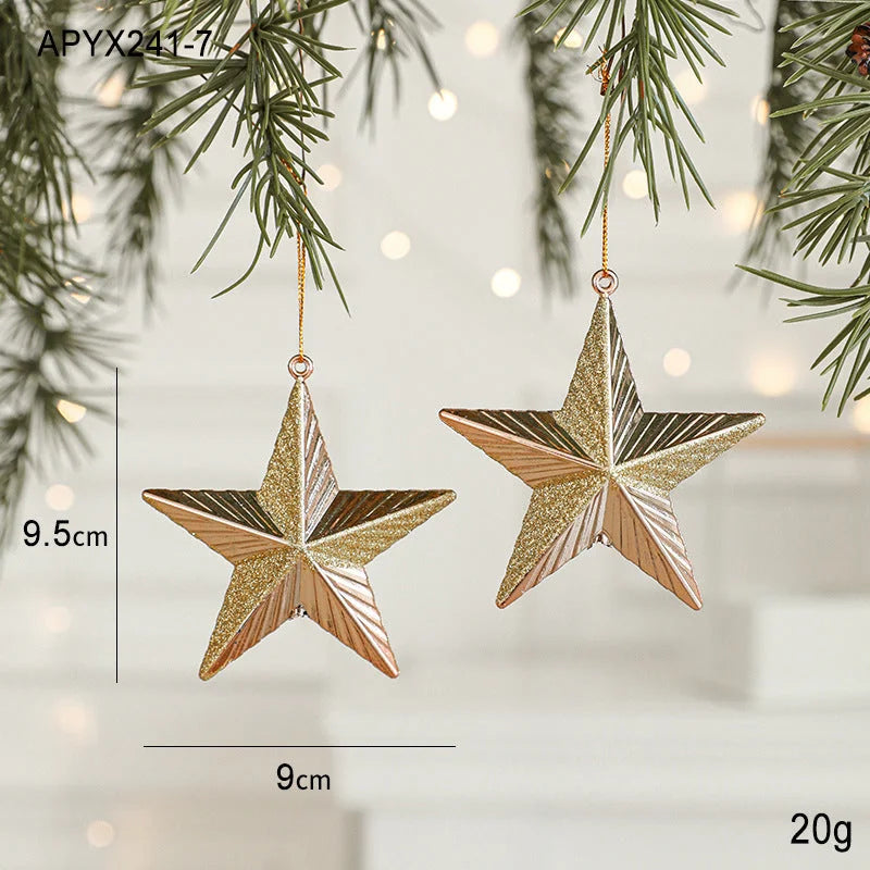 Set of 10 Christmas Ornaments -Gold & Rose Gold Holiday