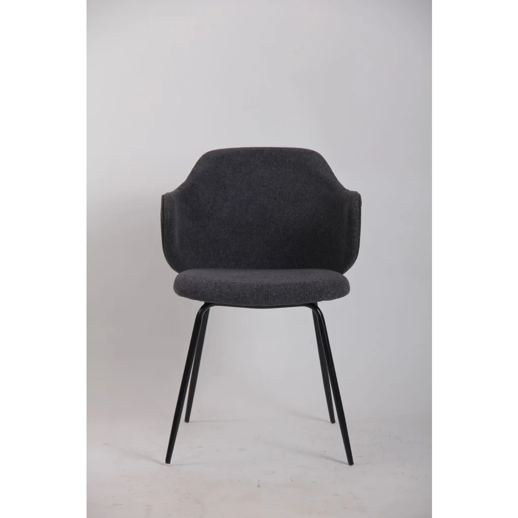 Set of 2 Dining Chairs in Graphite - Furniture > Bar Stools