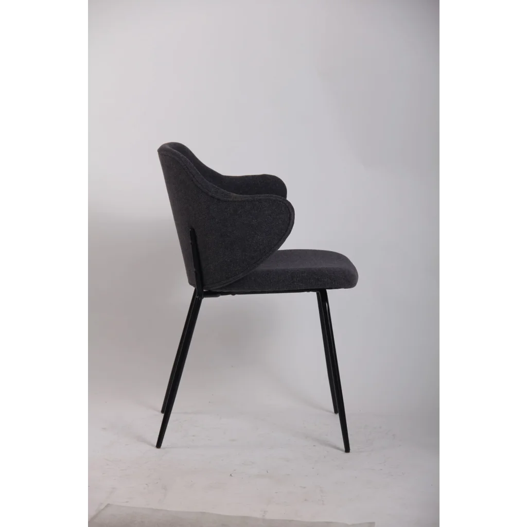 Set of 2 Dining Chairs in Graphite - Furniture > Bar Stools