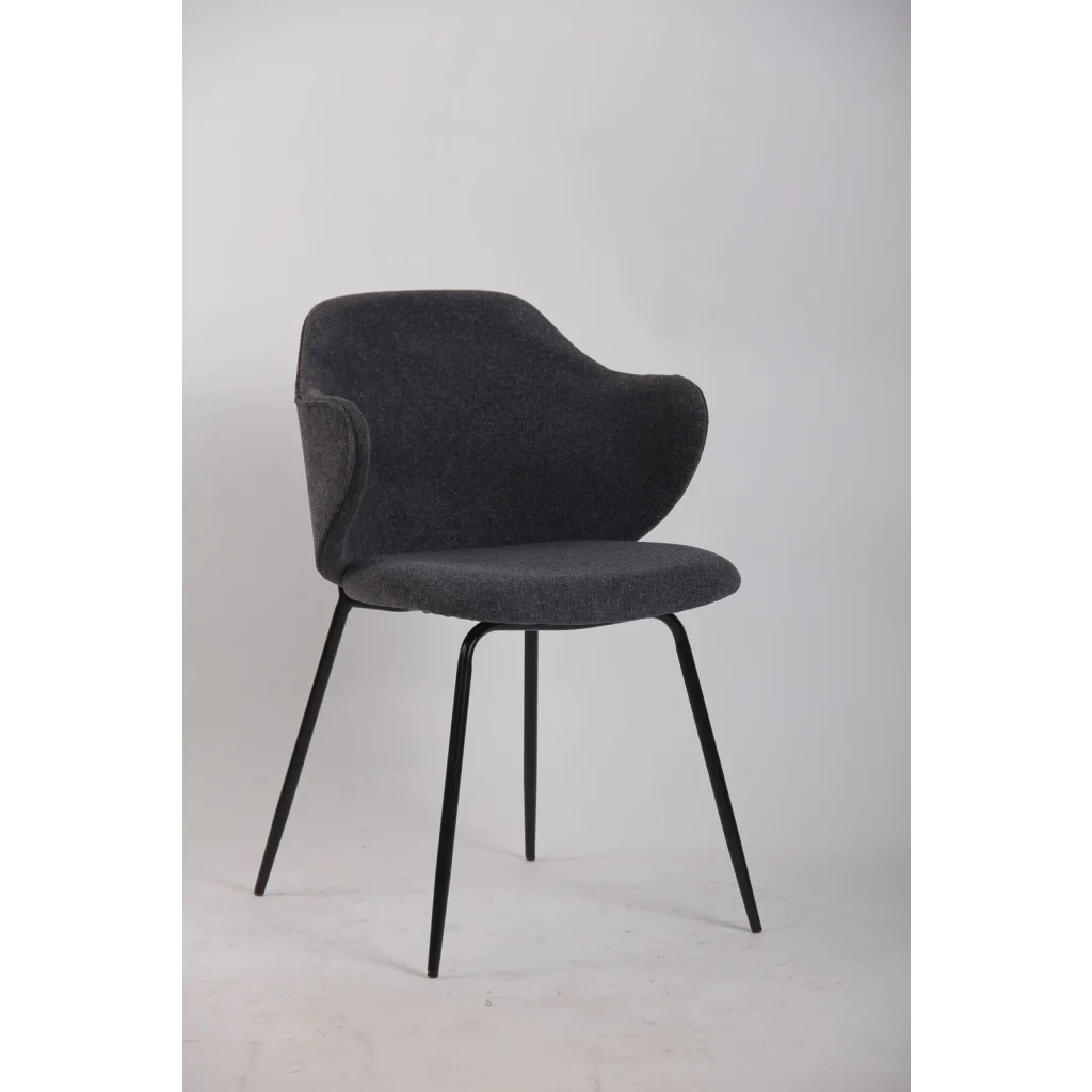 Set of 2 Dining Chairs in Graphite - Furniture > Bar Stools
