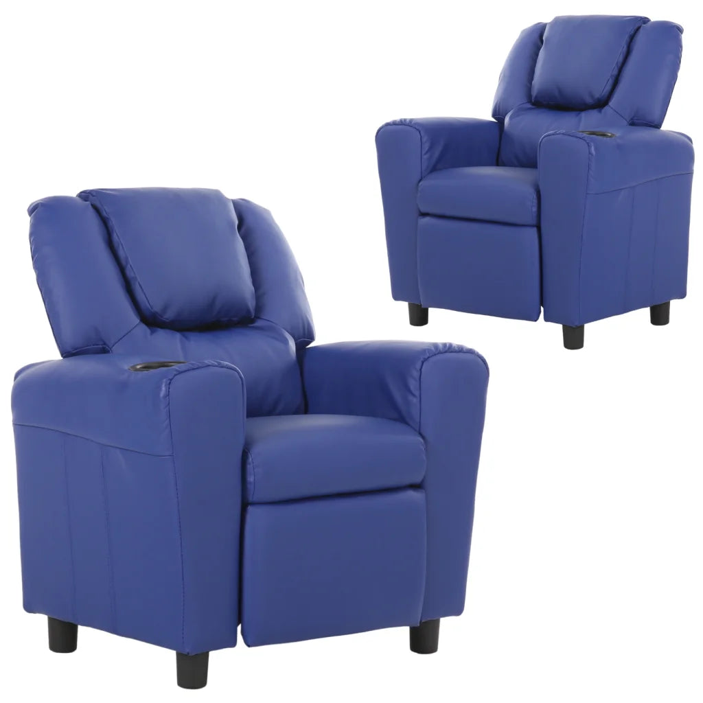 Set of 2 Oliver Kids Recliner Chair Sofa Children Lounge