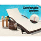 Set of 2 Outdoor Sun Lounge Day Bed Rattan Wicker Lounger