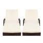 Brown rattan lounge armchair