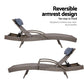 Set of 2 Outdoor Sun Lounge Day Bed Wicker Lounger Rattan Patio Furniture - Grey shown for product comparison