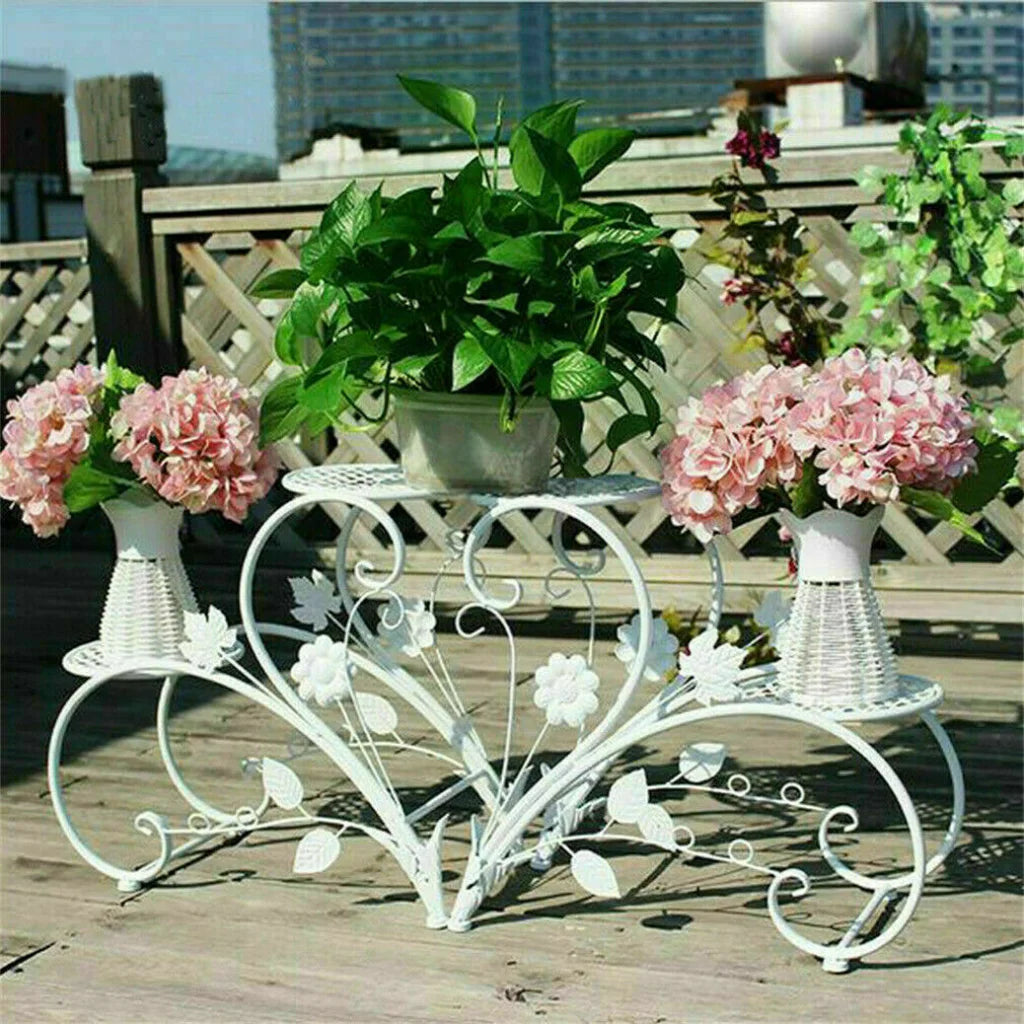 Set of 2 Plant Stand Wedding Garden Flower Shelf Rack