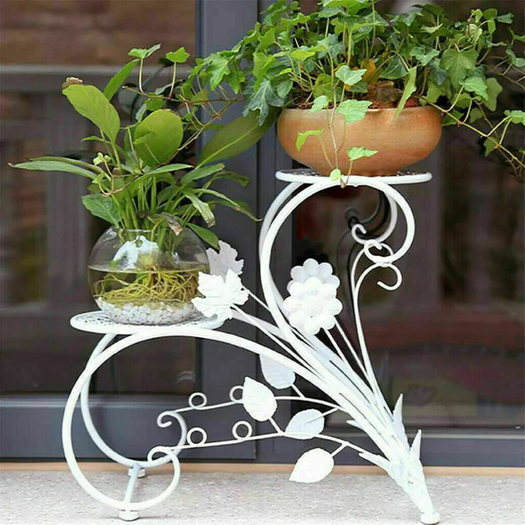 Set of 2 Plant Stand Wedding Garden Flower Shelf Rack