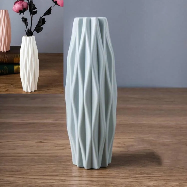 Set of 3 Creative Plastic Camellia Vases for Wet and Dry