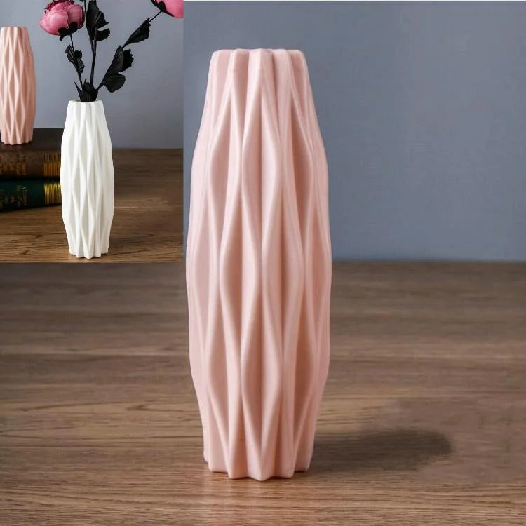 Set of 3 Creative Plastic Camellia Vases for Wet and Dry