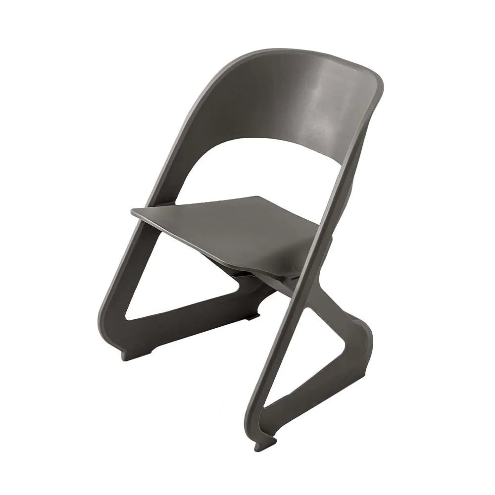Grey plastic 4 dining chairs office for household use