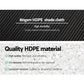 Black mesh 30m shade sail with material weave and tidy border